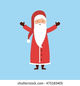 santa claus character icon vector illustration design