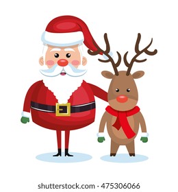 santa claus character icon vector illustration design