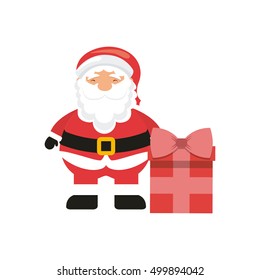 santa claus character icon vector illustration design
