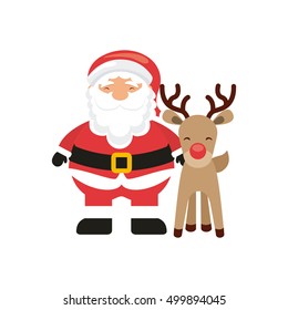 santa claus character icon vector illustration design