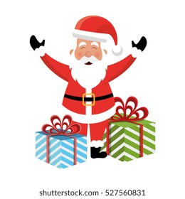 santa claus character kawaii style