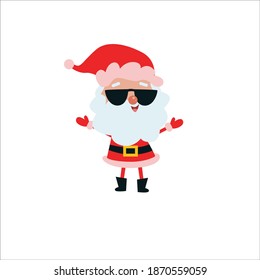 Santa Claus Character Merry Christmas Vector Template Design Illustration