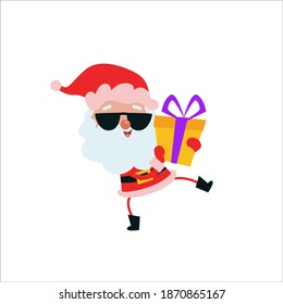 Santa Claus Character Merry Christmas Vector Template Design Illustration
