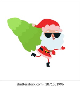 Santa Claus Character Merry Christmas Vector Template Design Illustration