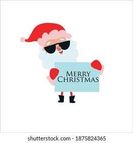 Santa Claus Character Merry Christmas Vector Template Design Illustration