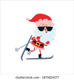 Santa Claus Character Merry Christmas Vector Template Design Illustration