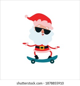 Santa Claus Character Merry Christmas Vector Template Design Illustration