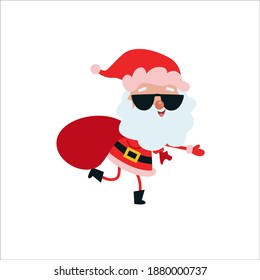 Santa Claus Character Merry Christmas Vector Template Design Illustration