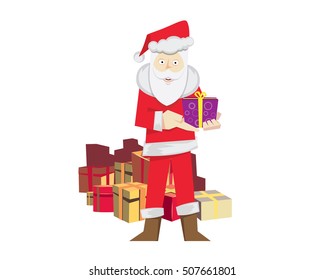 Santa Claus Character - Present Gift Away Day