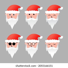 Santa Claus character set to complement the Christmas elements
