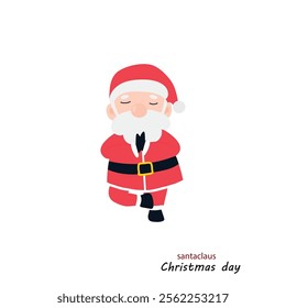 santa claus character. Santa Claus Sticker Icon, Isolated Vector Illustration,