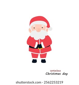 santa claus character. Santa Claus Sticker Icon, Isolated Vector Illustration,