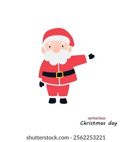 santa claus character. Santa Claus Sticker Icon, Isolated Vector Illustration,