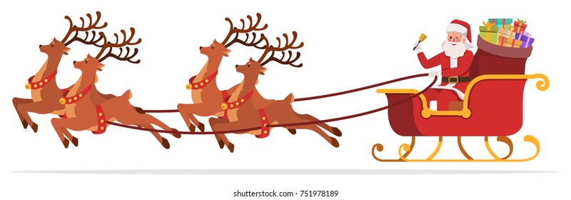 Santa Claus character vector design.