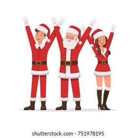 Santa Claus character vector design.
