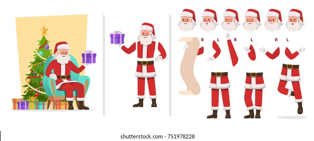 Santa Claus character vector design.