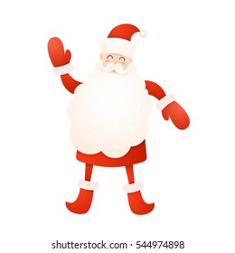 Santa claus character. Vector illustration. Christmas background poster. 