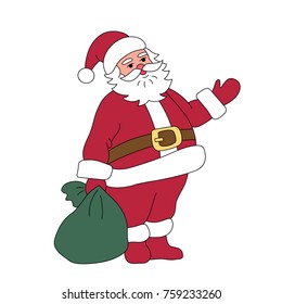 Santa Claus character. Vector illustration.