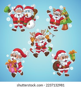 Santa Claus is a character who gives gifts to children, especially at Christmas. seen, there are several Santa Clauses with their respective objects.