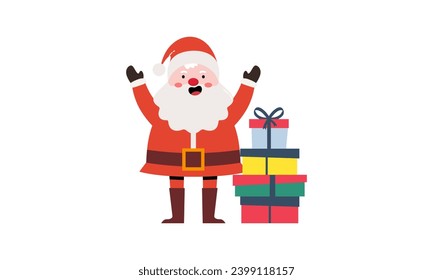 Santa claus characters collection vector