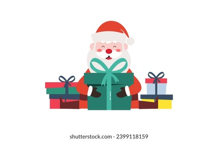 Santa claus characters collection vector