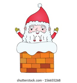 Santa Claus in the chimney