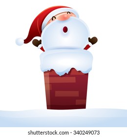Papá Noel en la chimenea