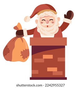 santa claus in chimney character