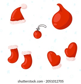 Santa Claus Christmas accessories set