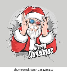 SANTA CLAUS CHRISTMAS ARTWORK ELEMENT VECTOR