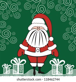 Santa Claus christmas background vector illustration