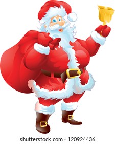 Santa Claus with Christmas bag