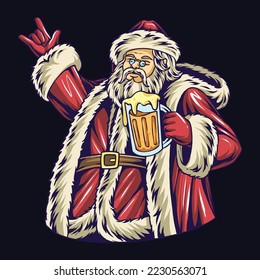 Santa Claus Christmas Beer Party