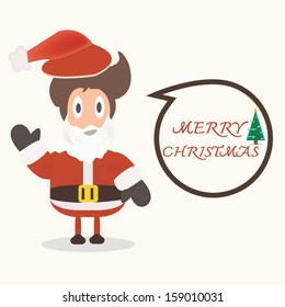 Santa claus with christmas bubble.
