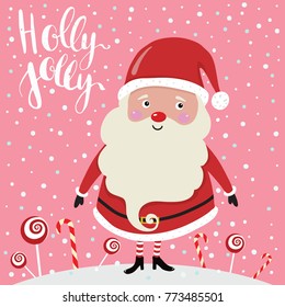 Santa claus , Christmas card