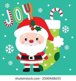 Santa Claus For Christmas Card or Bag design
