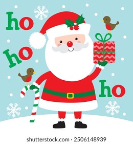 Santa Claus For Christmas Card or Bag design