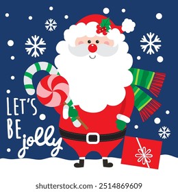 Santa Claus For Christmas Card or Bag design