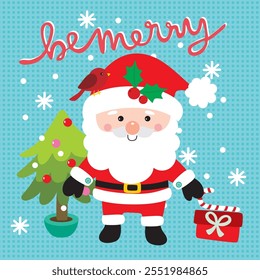 Santa Claus For Christmas Card or Bag design
