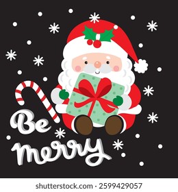 Santa Claus For Christmas Card or Bag design