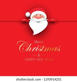 Santa Claus Christmas card vector