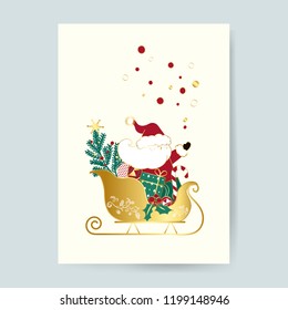 Santa Claus Christmas card vector