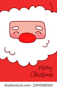 Santa Claus Christmas card. Vector illustration.