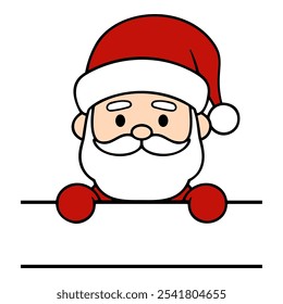 Santa Claus. Christmas cartoon character. Winter holiday.