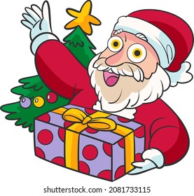 Santa claus christmas cartoon vector