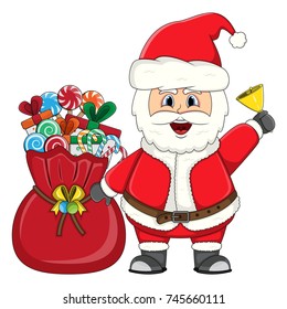 Santa claus for christmas cartoon vector illustration