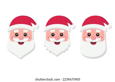 Santa Claus christmas character Beards Vectorart