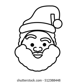 santa claus christmas character icon vector illustration design