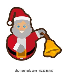 santa claus christmas character icon vector illustration design