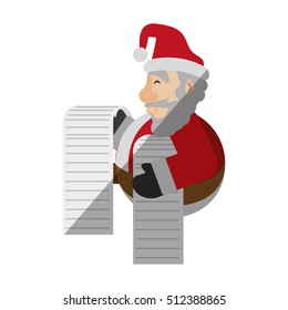 santa claus christmas character icon vector illustration design